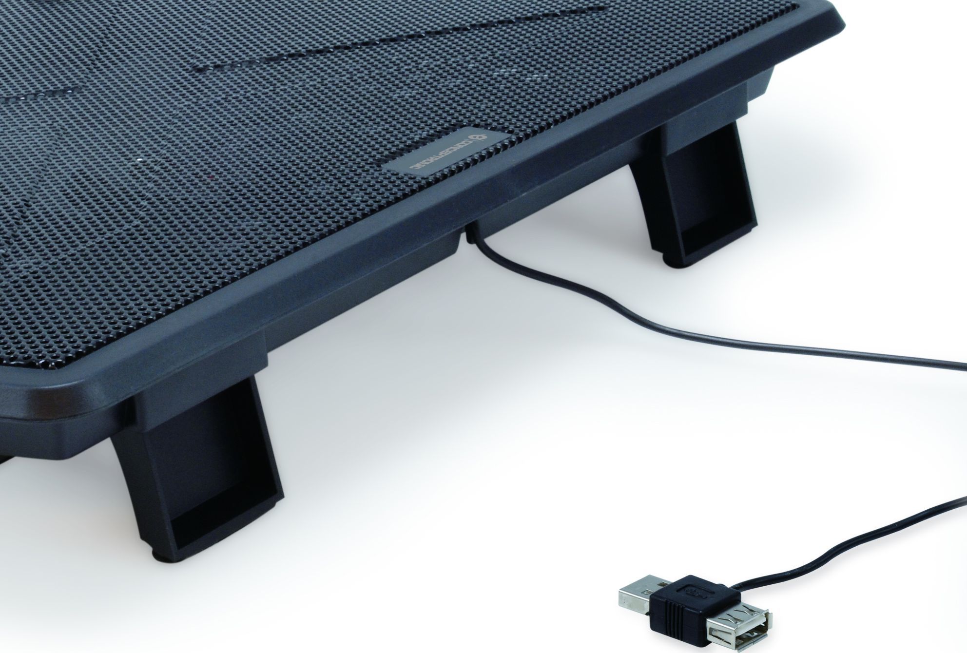 Mbajtëse ftohëse për laptop Conceptronic THANA06B, 2 flladitës, USB, e zezë