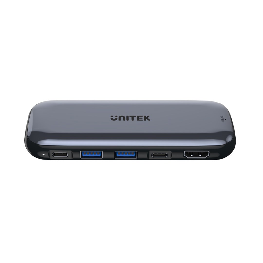 USB Hub Unitek D1046A uHUB H6, 6-në-1, USB-C, M.2 SSD, i hirtë