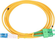 Мрежен кабел ExtraLink Patchcord LC/UPC-SC/APC SM G.652D Duplex, 3,0 mm x 1 m, жолта