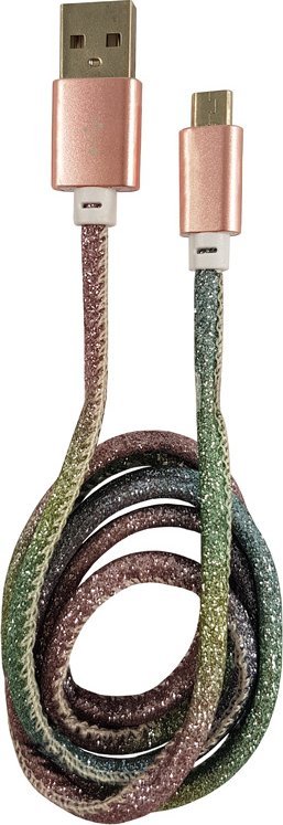 Kabllo USB LC-Power 31332D, USB-A në microUSB, 1 m, shumëngjyrëshe