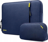 Set mbrojtës për laptop Tomtoc, 14", me etui aksesorësh, blu navy