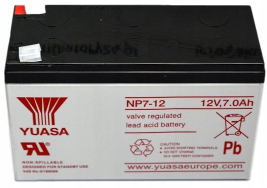 Bateri plumbi Yuasa NP7-12, 12V, 7Ah, e mbyllur