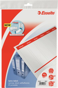 Etiketa vetëngjitëse për dosje Esselte PC, 36x192mm, 10 fletë, karton