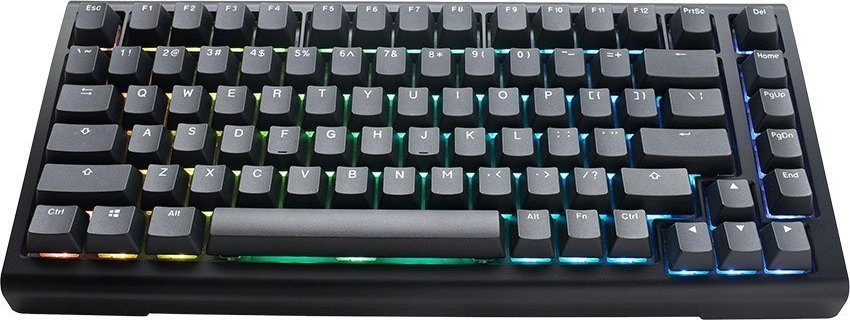 Tastierë mekanike gaming Ducky Tinker 75, Cherry MX Red, RGB, e zezë e bardhë