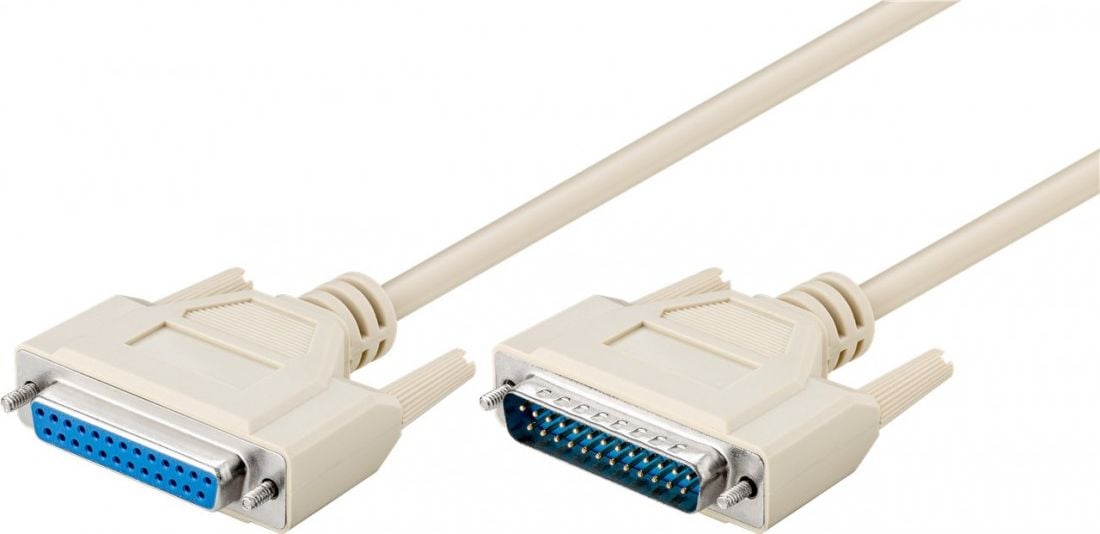 Kabllo seriale Pro D Sub 25 pin, 1.8m, gri