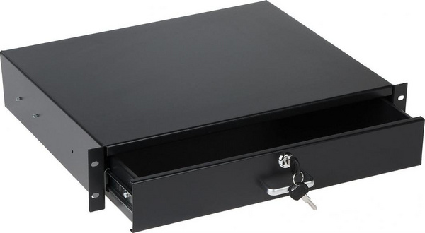 Sirtar RACK Pulsar Drawer 19" 2U RAS-R2, metalik, me kyç, i zi