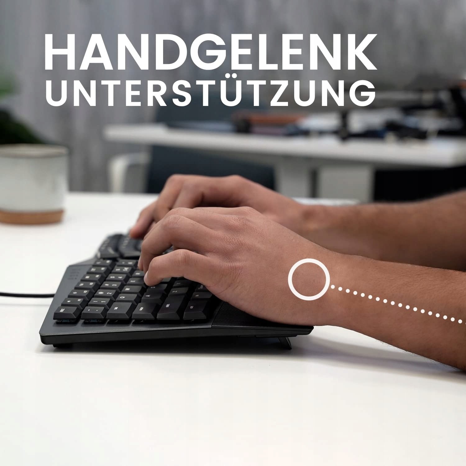 Tastierë Perixx PERIBOARD-535 RD, mekanike, layout gjerman QWERTZ, e zezë