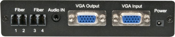 Zgjatues sinjali VGA me audio Lindy 32541, fibër optike 750m, Full HD 1080p