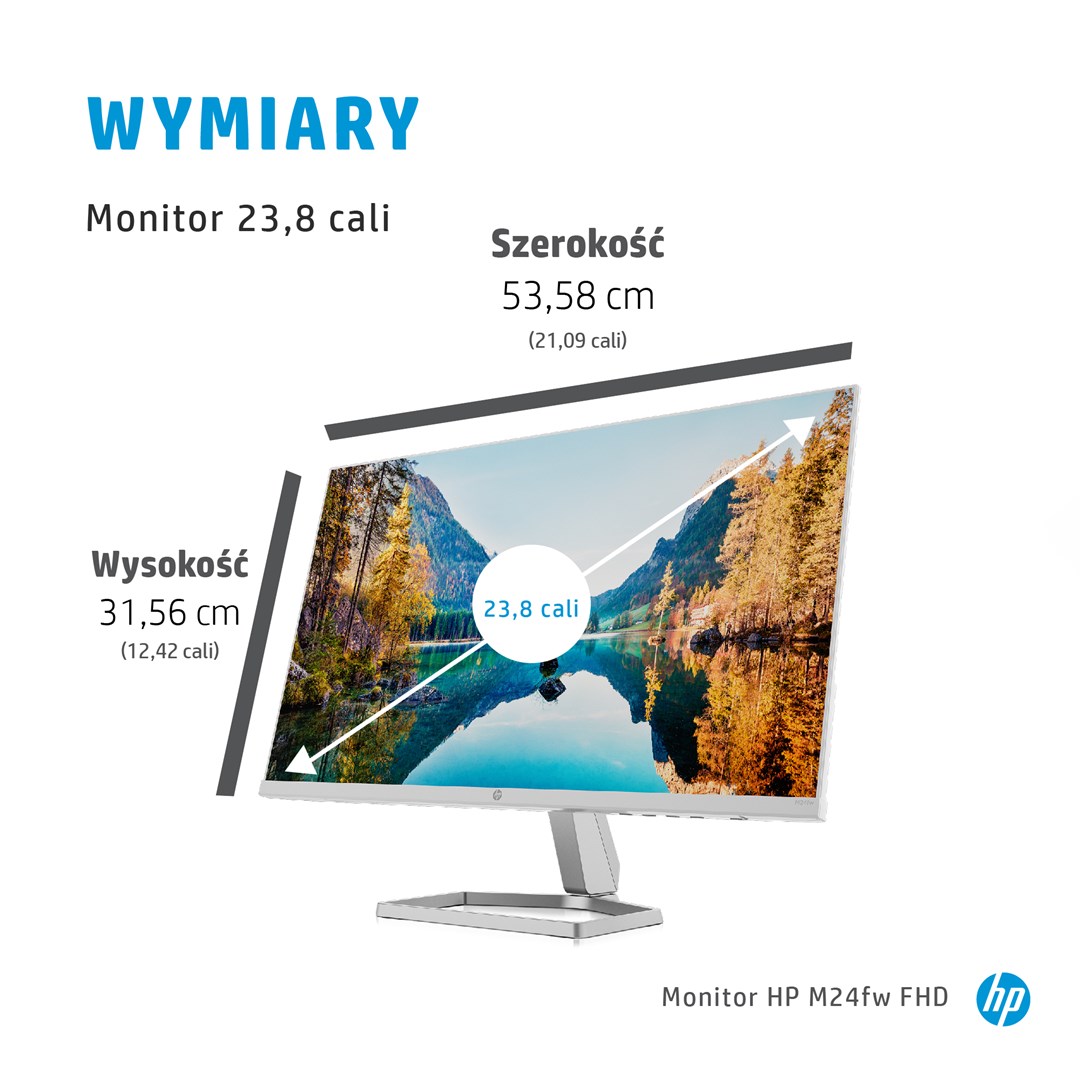 Monitor HP M24fw (2D9K1E9), 23.8", 1920 x 1080, Full HD, 75 Hz, i hirtë