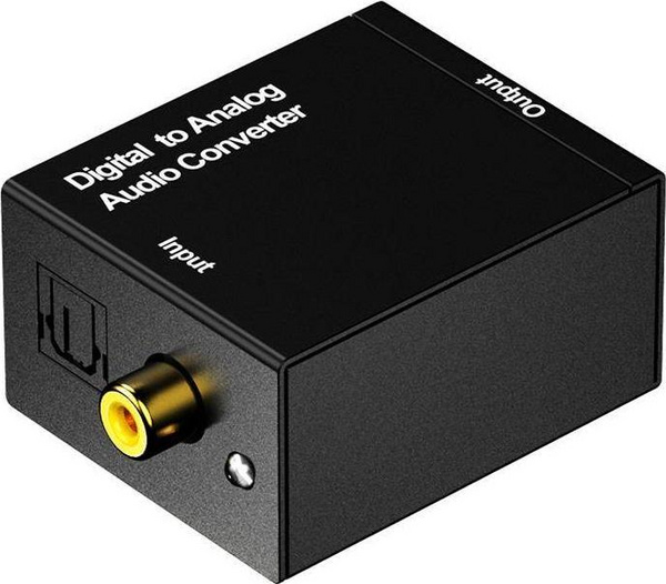 Konvertues i zërit Aptel AK319C, Toslink - RCA (Cinch), i zi