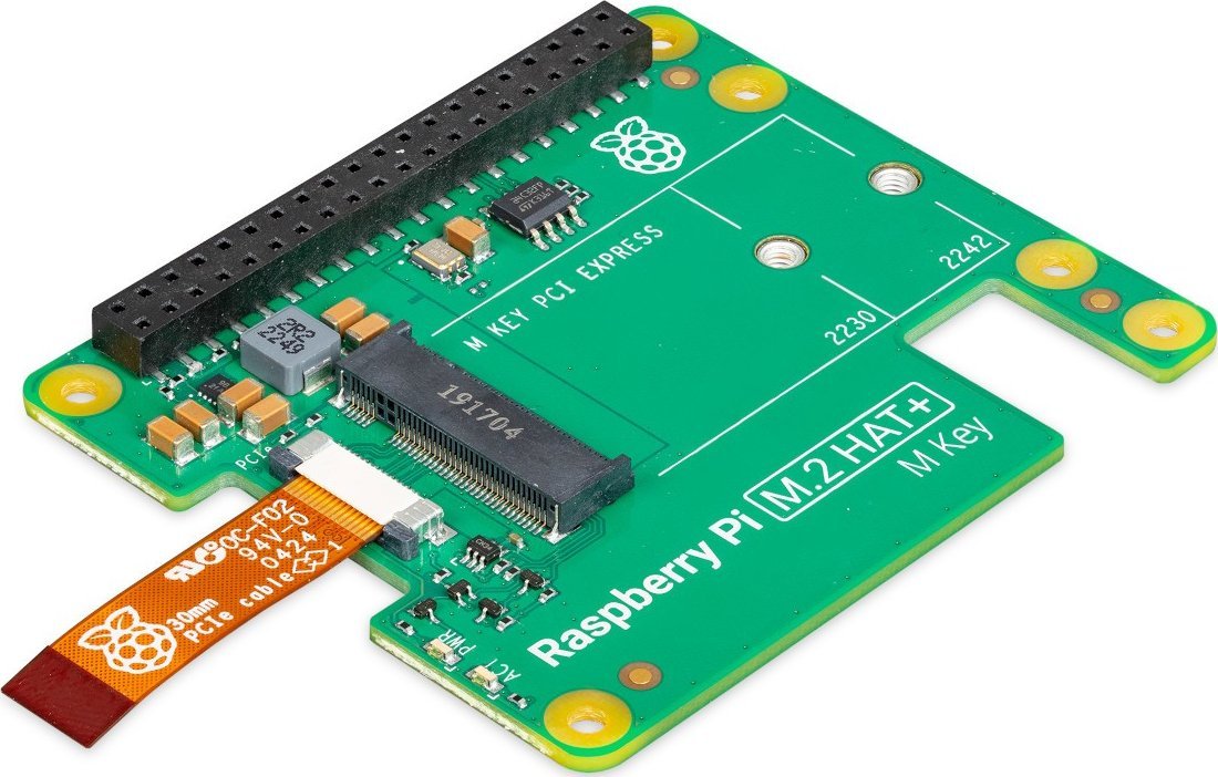 Pllakë zgjeruese Raspberry Pi SC1166 M.2 HAT Plus, PCIe NVMe Gen2 Gen3, për Raspberry Pi 5