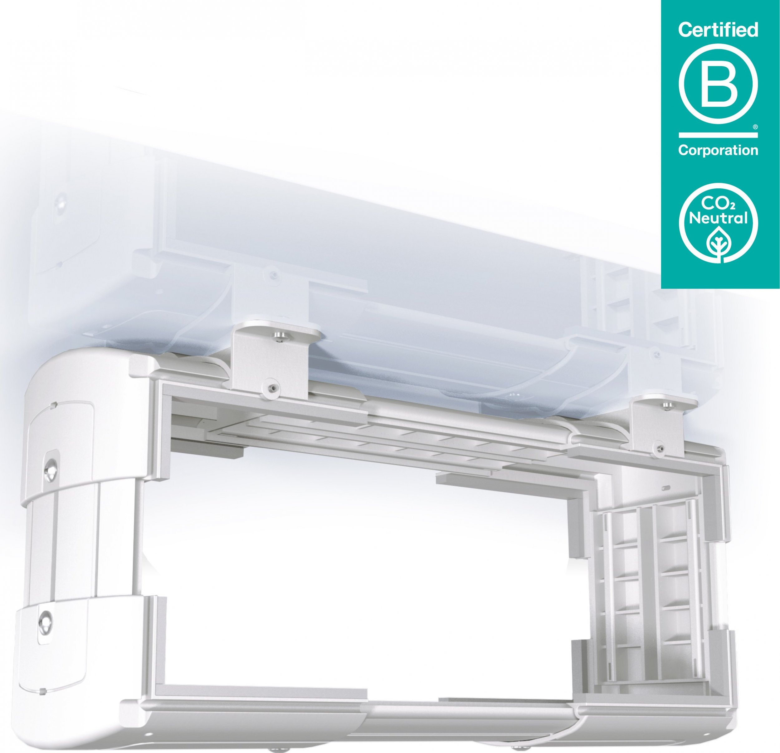 Mbajtëse kompjuteri DATAFLEX Katame, për CPU të vogël, 30kg, e bardhë