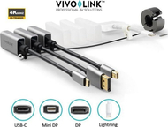 Adapter video Vivolink PROADRING13S, unazë HDMI, USB-C DP miniDP Lightning, alumini