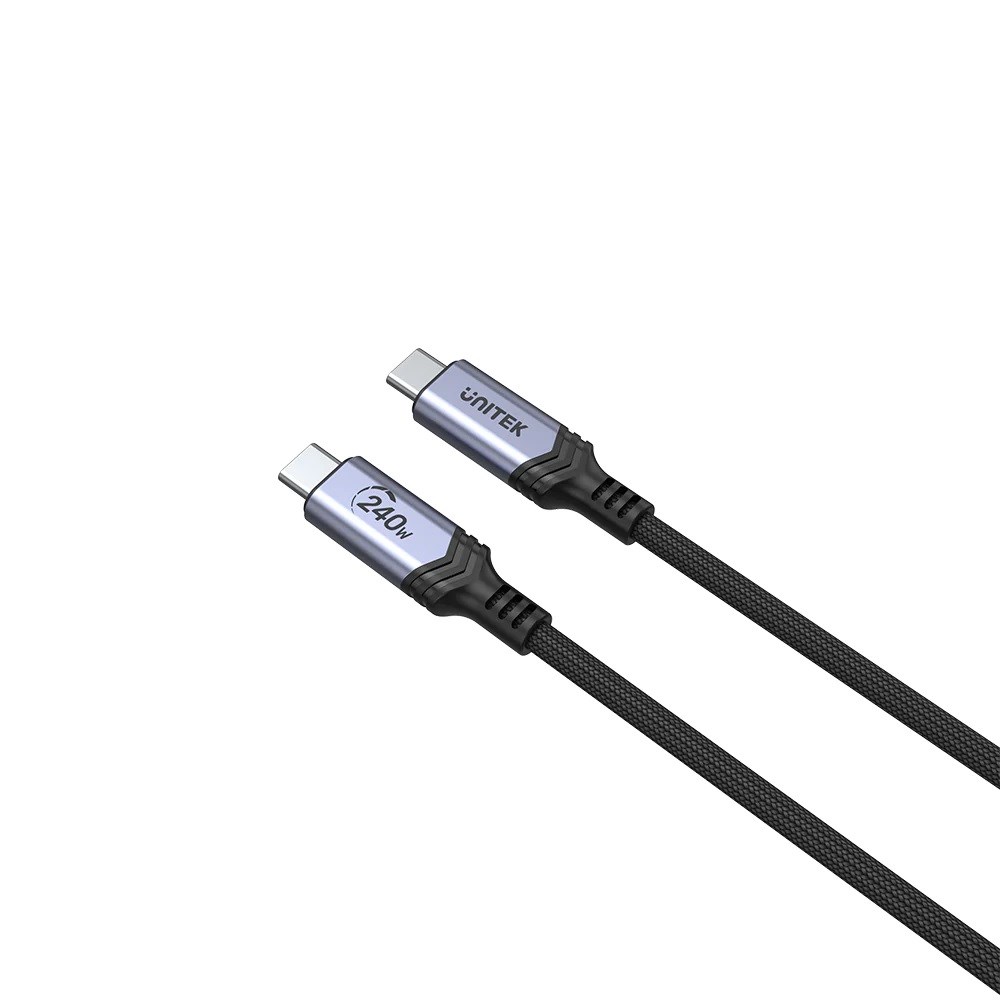 Kabllo USB-C Unitek, 2 m, 240 W, e zezë