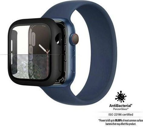 Mbrojtëse PanzerGlass Full Body për Apple Watch 7 45mm, kornizë dhe ekran, e zezë