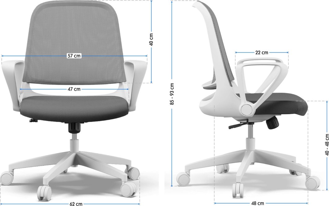 Karrige zyre SENSE7 Sopty, e bardhë/ hirtë