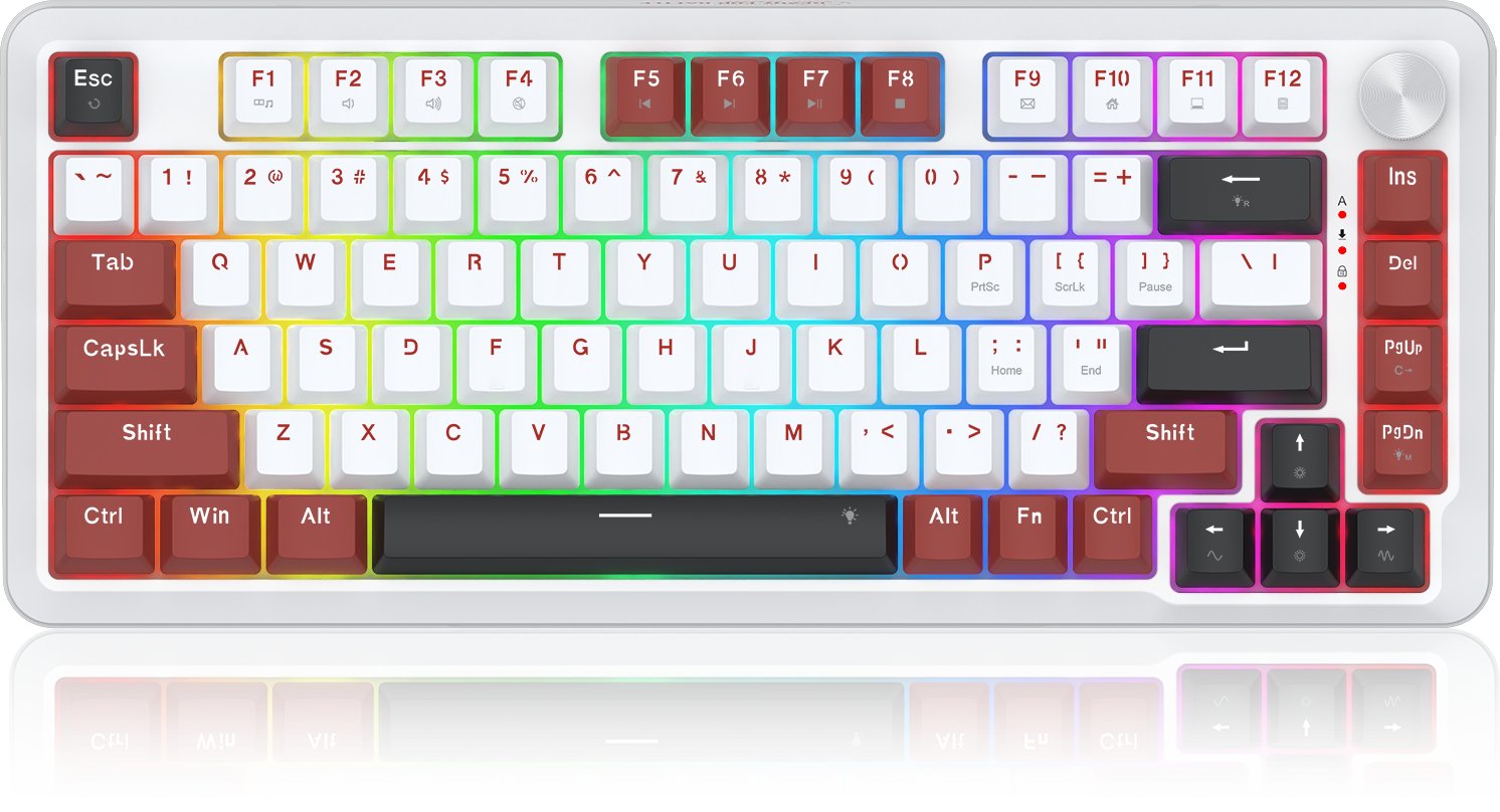 Tastierë mekanike Redragon MCK721 HE V2, kompakte, RGB, e zezë