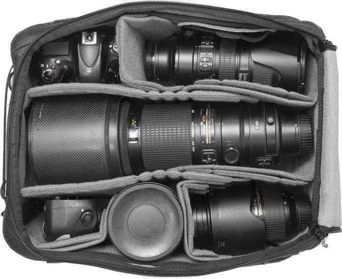 Kuti organizuese për kamera Peak Design Camera Cube Large, për pajisje fotografike, me ndarës fleksibël, e zezë