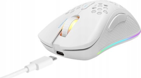 Maus gaming Deltaco Gaming PM80, wireless dhe me kabllo, 64000 DPI, ndriçim RGB, rozë
