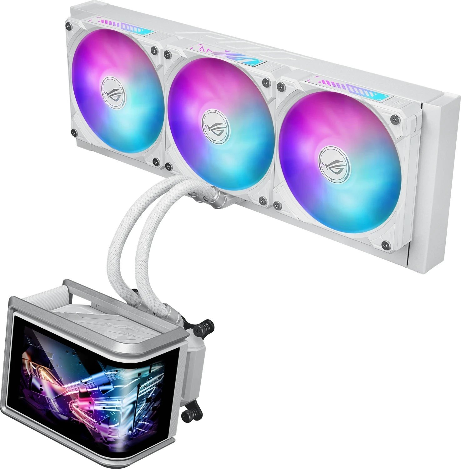 Ладилник за вода за процесор ASUS ROG Ryuo IV 360 ARGB, AIO, бел