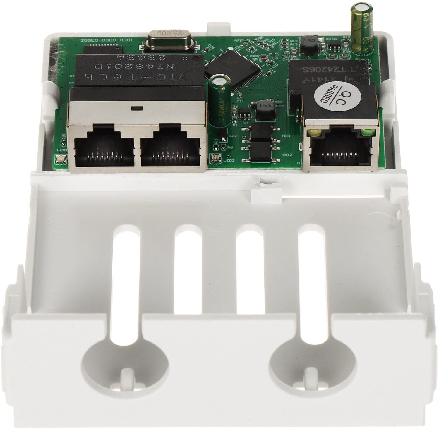 Мрежен продолжувач SPT, етернет PoE за надворешна употреба, 2 порти, црн