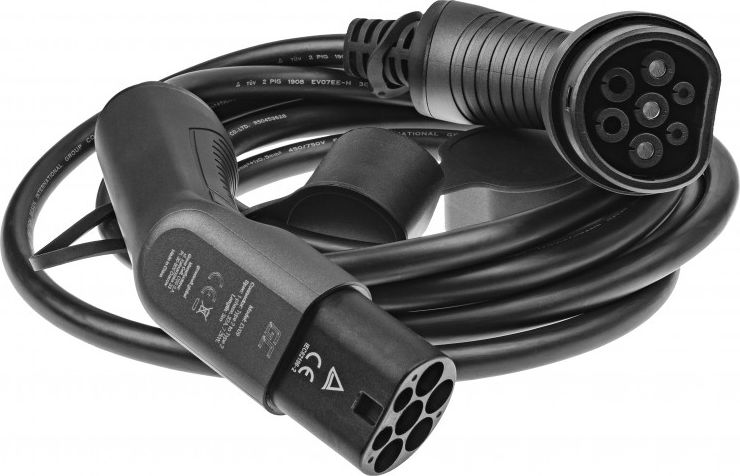 Karikues për makina elektrike Green Cell EV09 Type 2 7.2kW 5m, i zi