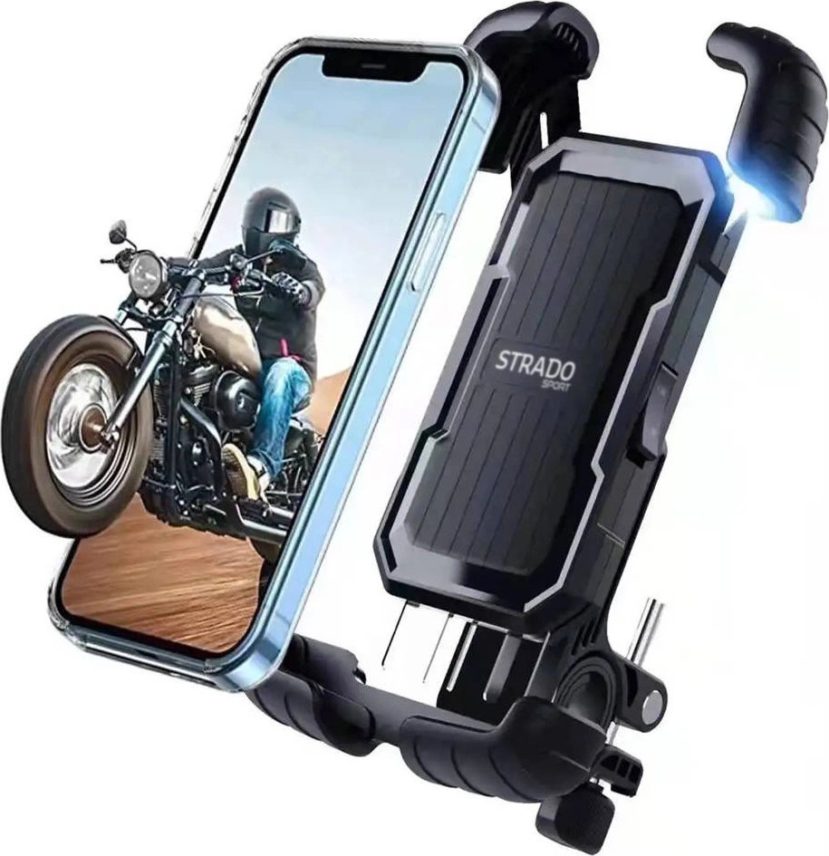 Mbajtëse telefoni për biçikletë Strado, universale, për timon, e zezë