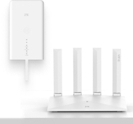 Set router ZTE MC889 ODU 5G dhe T3000, Wi-Fi 6, dual band, i bardhë
