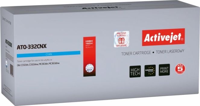 Toner për printer Activejet	ATO-332CNX, zëvendësues për OKI 46508711, cyan