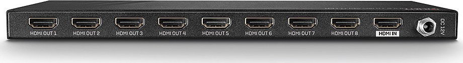 Splitter video HDMI Lindy 38237, 1 në 8, 4K, i zi