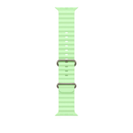 Apple Watch 49mm Band, Neon Green Ocean Band, Natural Titanium Finish