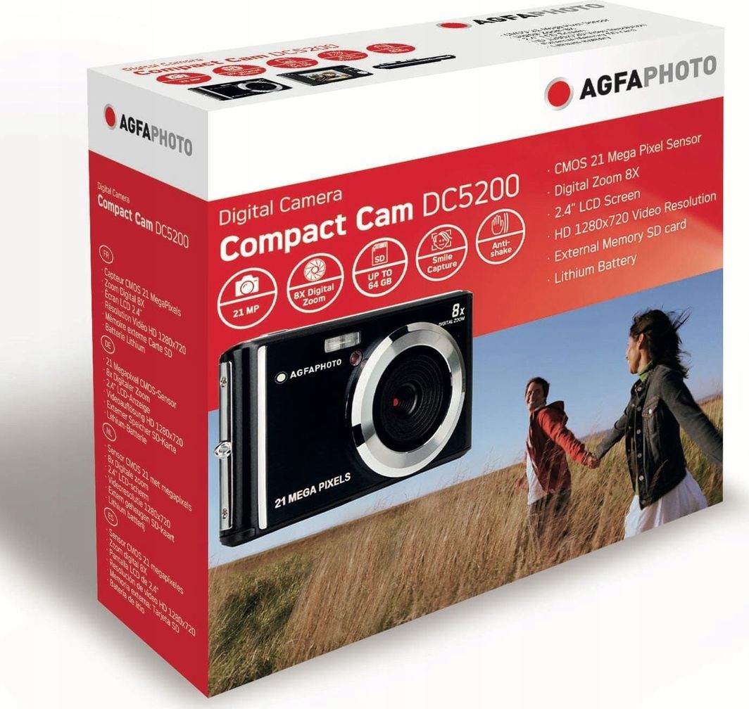 [OUTLET] Fotoaparat digjital AgfaPhoto DC5200, i argjendtë