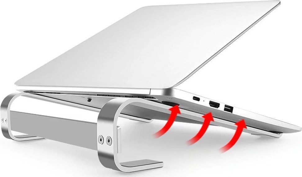 Stendë laptopi Strado Aluminum Stand Simple S1, 18", alumini, argjendtë