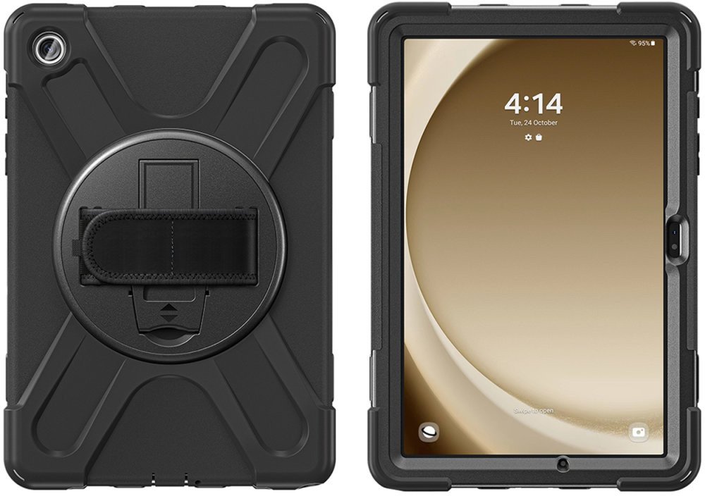 Këllëf mbrojtës 4smarts Robust për Samsung Galaxy Tab A9+, me mbajtëse, i zi