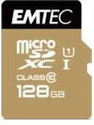 Kartë memorie Emtec Elite Gold MicroSDXC, 128 GB, Class 10, UHS-I/U1, e artë
