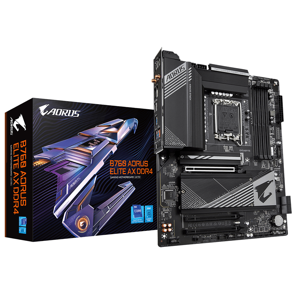 Pllakë amë Gigabyte B760 AORUS ELITE AX DDR4, ATX, LGA 1700, me WiFi