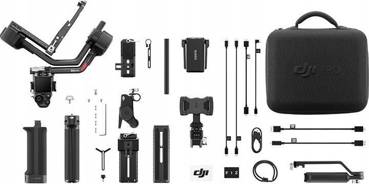 Stabilizues gimbal DJI RS 4 Pro Combo, 3 aksësh, kapacitet 4.5kg, i zi