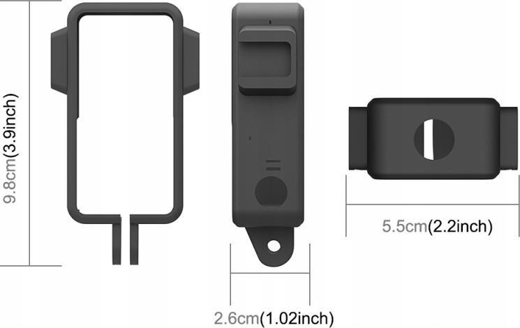 Kornizë montimi Puluz PU572B për DJI Action 2, 2x cold shoe ISO, ABS, e zezë