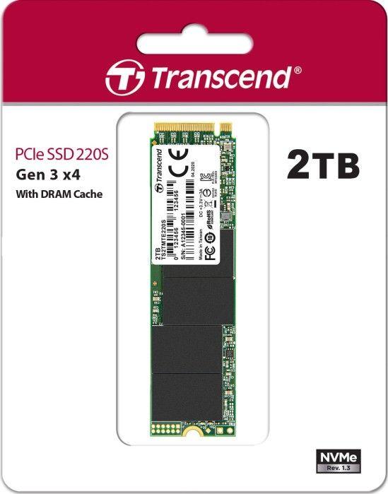 SSD диск Transcend 220S, 2TB, M.2 2280 PCI-E x4 Gen3 NVMe