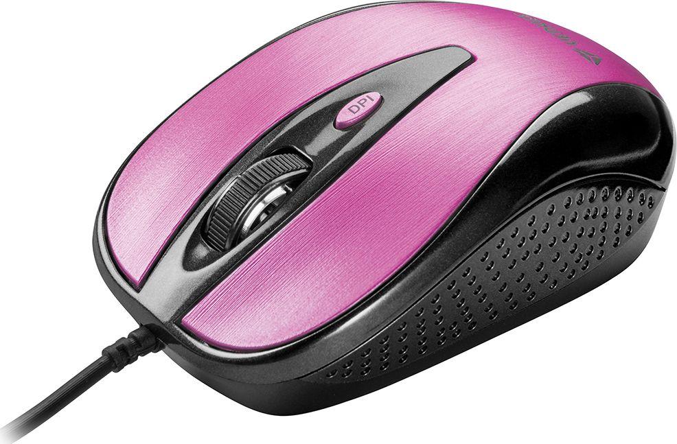 Maus Yenkee YMS, me kabllo, USB, i zi dhe rozë