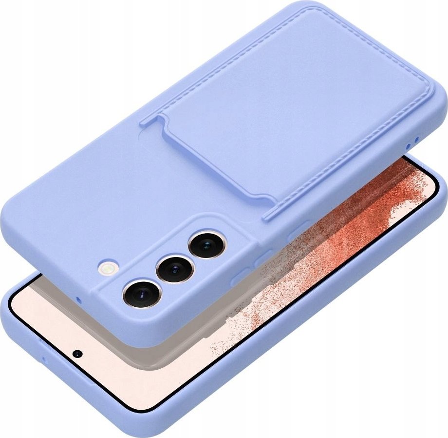 Mbrojtëse silikoni Forcell Card Case për Samsung Galaxy A35 5G, xhep për kartë, e zezë