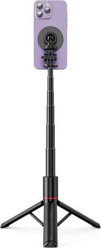 Selfie стап со статив Tech-Protect L06S, Bluetooth, MagSafe, црн