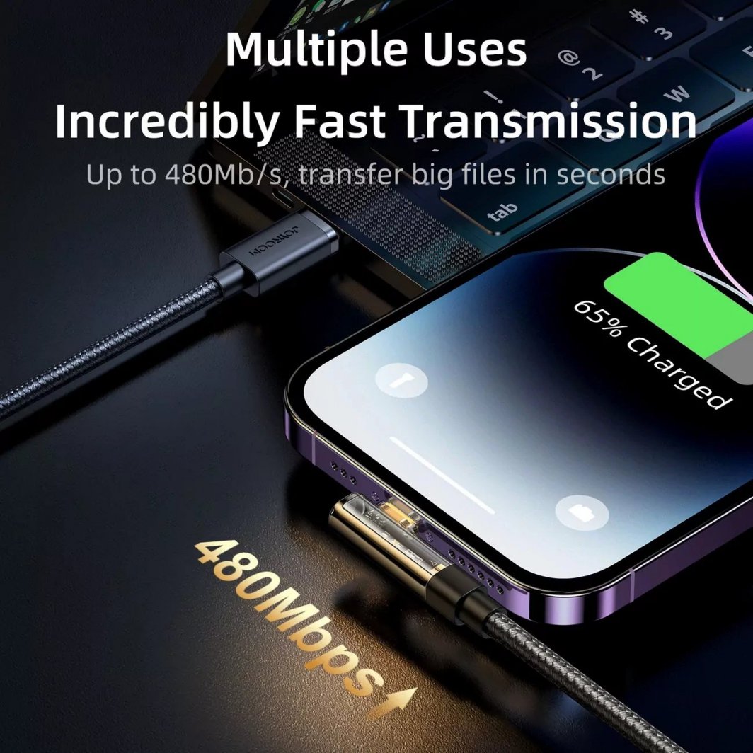 Kabllo USB Joyroom S-UL012A6, USB-A në Lightning, 1.2m, blu