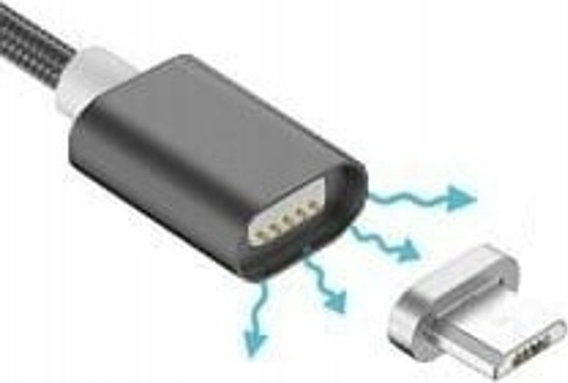 Adapter USB Libox LB0155, microUSB magnetik, argjendtë