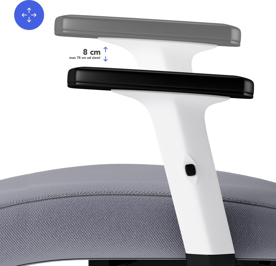 Karrige për zyrë SENSE7 Tone, e hirtë/ bardhë