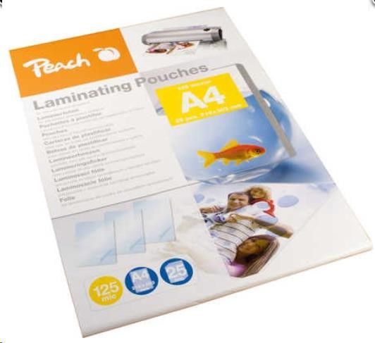 Film petëzimi Peach, A4, 216 x 303 mm, 125 mic, 25 fletë