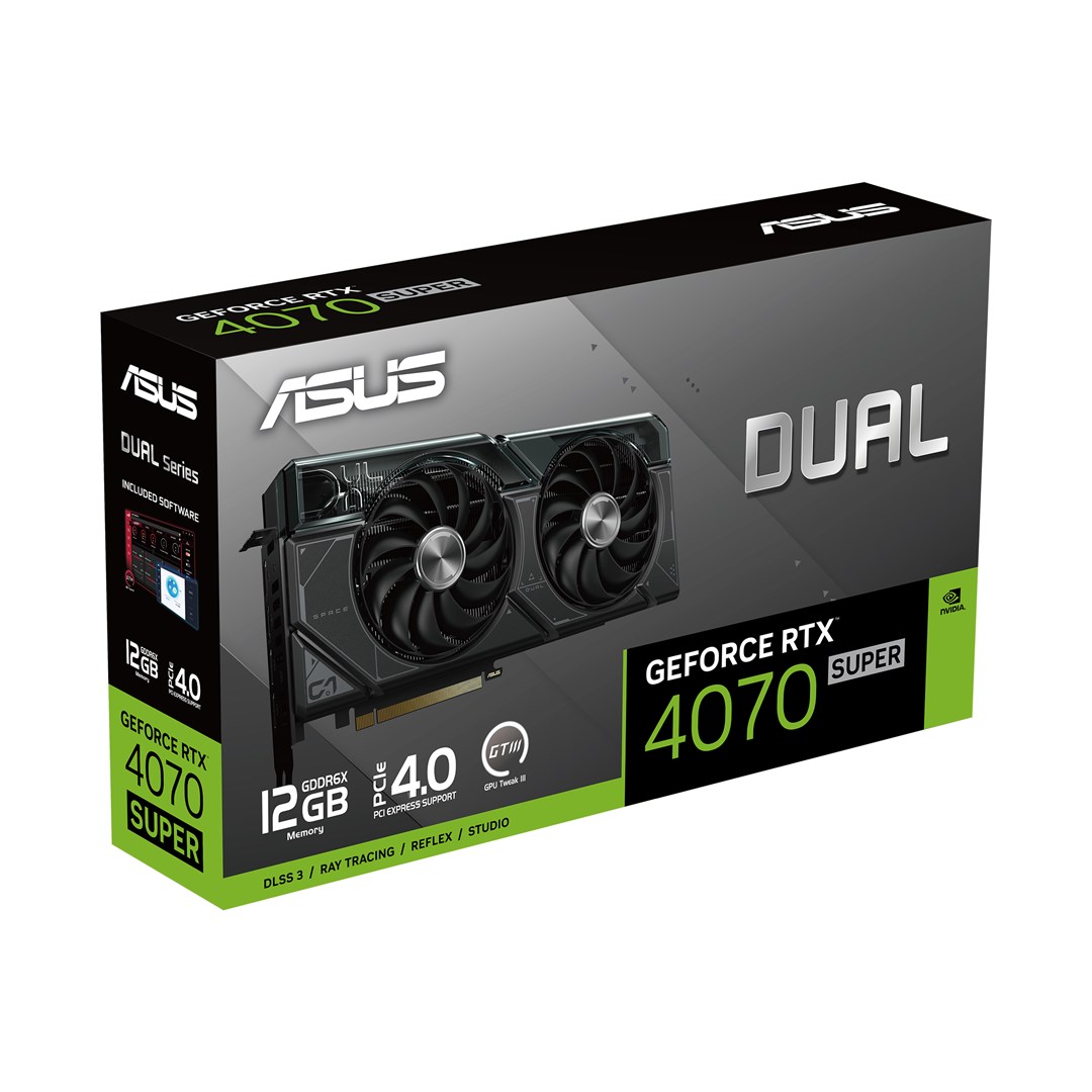 Kartë grafike ASUS Dual NVIDIA GeForce RTX 4070 SUPER, 12 GB GDDR6X