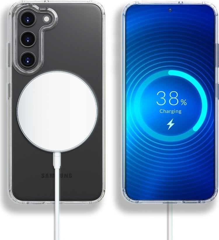 Mbulesë telefoni 3mk MagCase Reinforced për Samsung Galaxy S24, kënde të përforcuara, kompatibile me karikim wireless, transparente