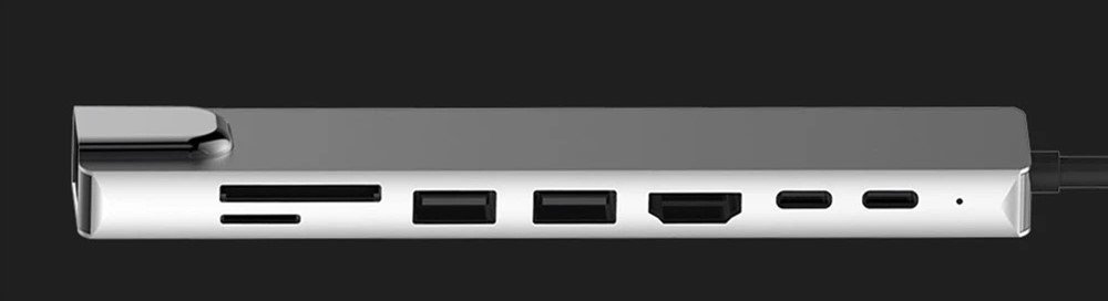 Хаб Bounn JL-CX08, 8 во 1, USB C, сива