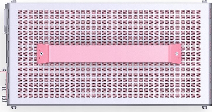 Kuti kompjuterike Jonsplus Z20, Micro ATX, me dorezë bartjeje, e bardhë rozë